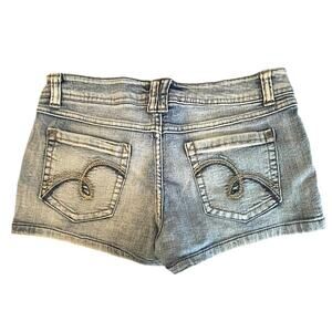 Bongo Micro Mini Denim Jean Shorts Womens 7 Jr Low Rise Hot Pants Y2K Beach Rave